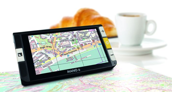 Mano 6 elektronische Lupe mit ausklappbarem Griff